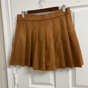& Other Stories Brown Pleated Mini Skirt